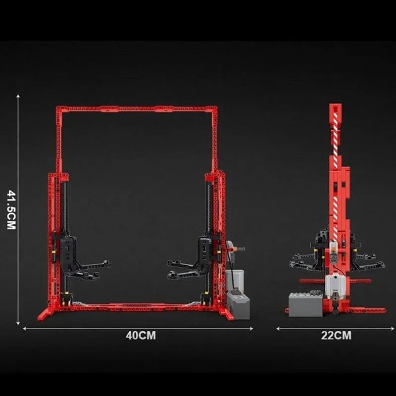 Building Blocks Tech MOC RC Motorized Car Lift Bricks Toy 13053 - 6