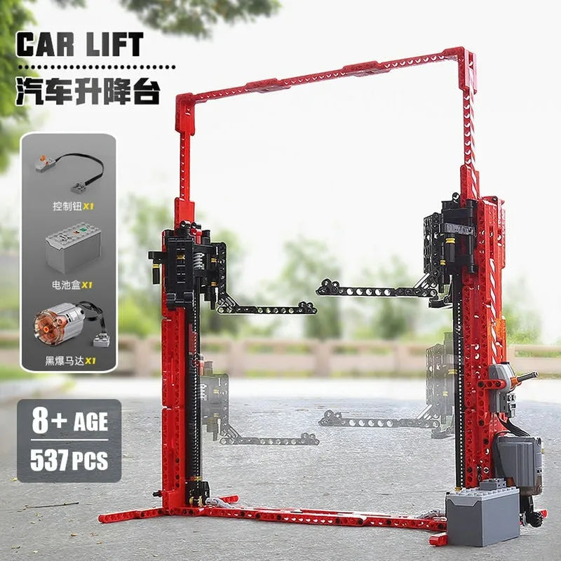 Building Blocks Tech MOC RC Motorized Car Lift Bricks Toy 13053 - 3