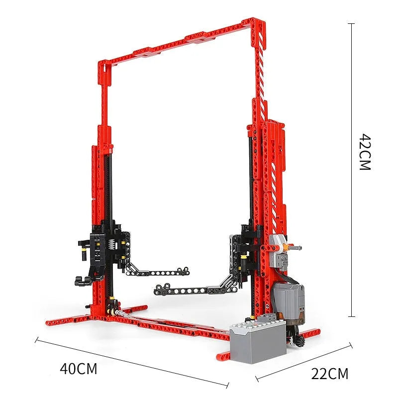 Building Blocks Tech MOC RC Motorized Car Lift Bricks Toy 13053 - 7