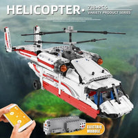 Thumbnail for Building Blocks Tech MOC RC Motorized Heavy Lift Helicopter Bricks Toy 15012 - 3