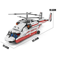 Thumbnail for Building Blocks Tech MOC RC Motorized Heavy Lift Helicopter Bricks Toy 15012 - 2