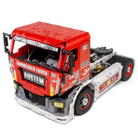 Thumbnail for Building Blocks Tech MOC RC Motorized Heavy Racing Truck Bricks Toy 13152 - 7