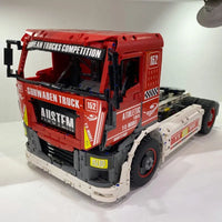 Thumbnail for Building Blocks Tech MOC RC Motorized Heavy Racing Truck Bricks Toy 13152 - 14