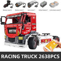 Thumbnail for Building Blocks Tech MOC RC Motorized Heavy Racing Truck Bricks Toy 13152 - 1