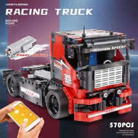 Thumbnail for Building Blocks Tech MOC RC Motorized Race Sports Truck Bricks Toys 15002 - 10
