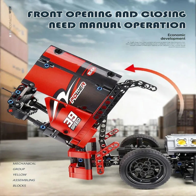 Building Blocks Tech MOC RC Motorized Race Sports Truck Bricks Toys 15002 - 4