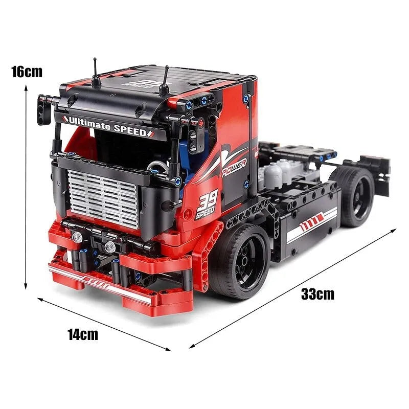 Building Blocks Tech MOC RC Motorized Race Sports Truck Bricks Toys 15002 - 3