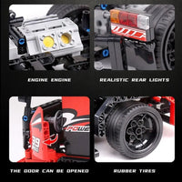 Thumbnail for Building Blocks Tech MOC RC Motorized Race Sports Truck Bricks Toys 15002 - 8