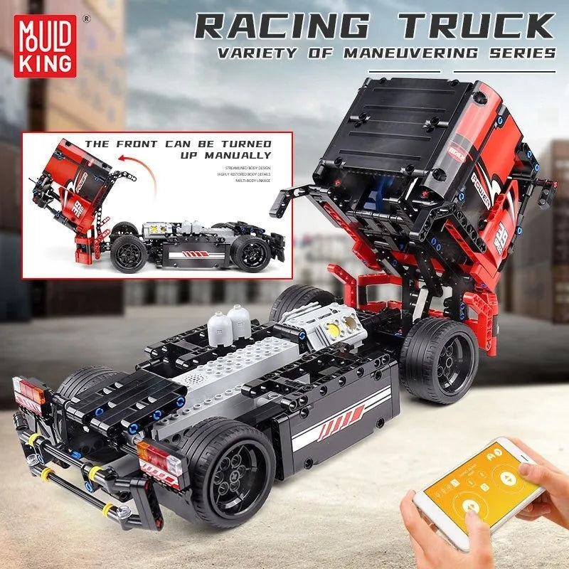 Building Blocks Tech MOC RC Motorized Race Sports Truck Bricks Toys 15002 - 5