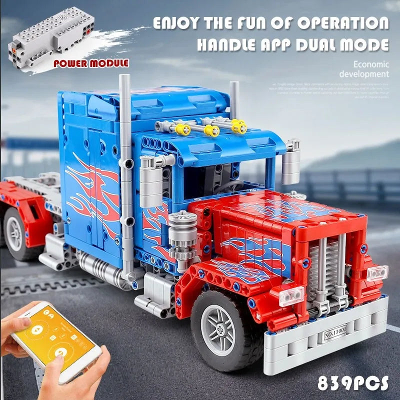Building Blocks Tech MOC RC Motorized Sports Racing Truck Bricks Toy 15001 - 3