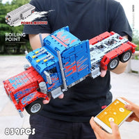 Thumbnail for Building Blocks Tech MOC RC Motorized Sports Racing Truck Bricks Toy 15001 - 8