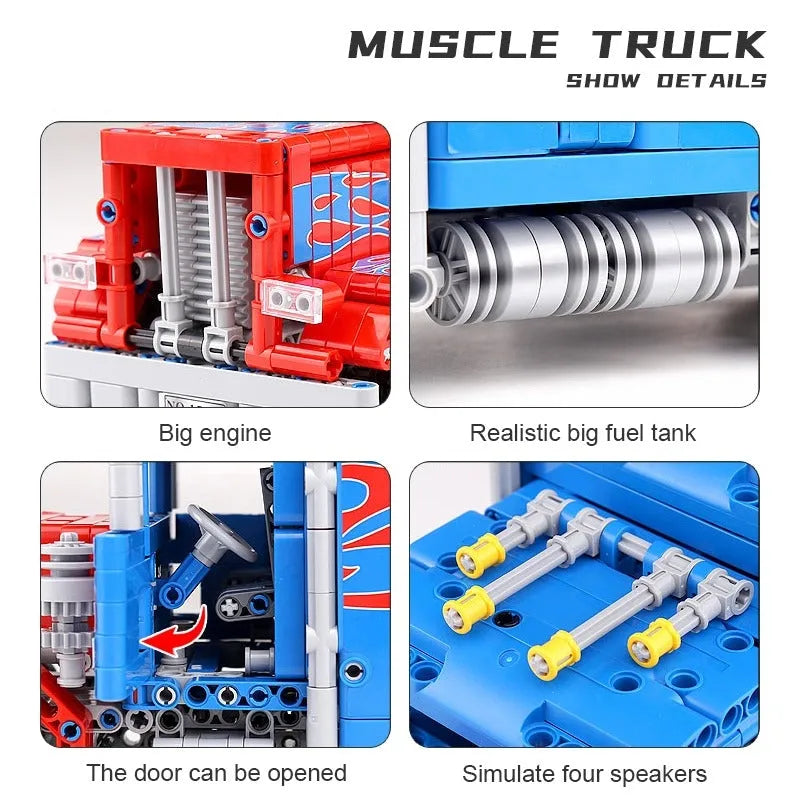 Building Blocks Tech MOC RC Motorized Sports Racing Truck Bricks Toy 15001 - 5