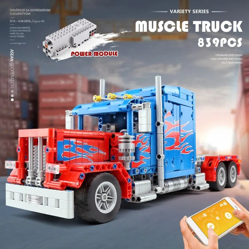 Building Blocks Tech MOC RC Motorized Sports Racing Truck Bricks Toy 15001 - 2