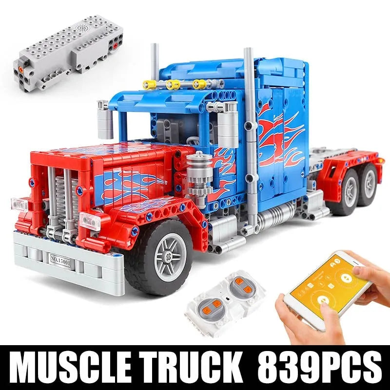 Building Blocks Tech MOC RC Motorized Sports Racing Truck Bricks Toy 15001 - 4