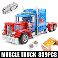 Thumbnail for Building Blocks Tech MOC RC Motorized Sports Racing Truck Bricks Toy 15001 - 4