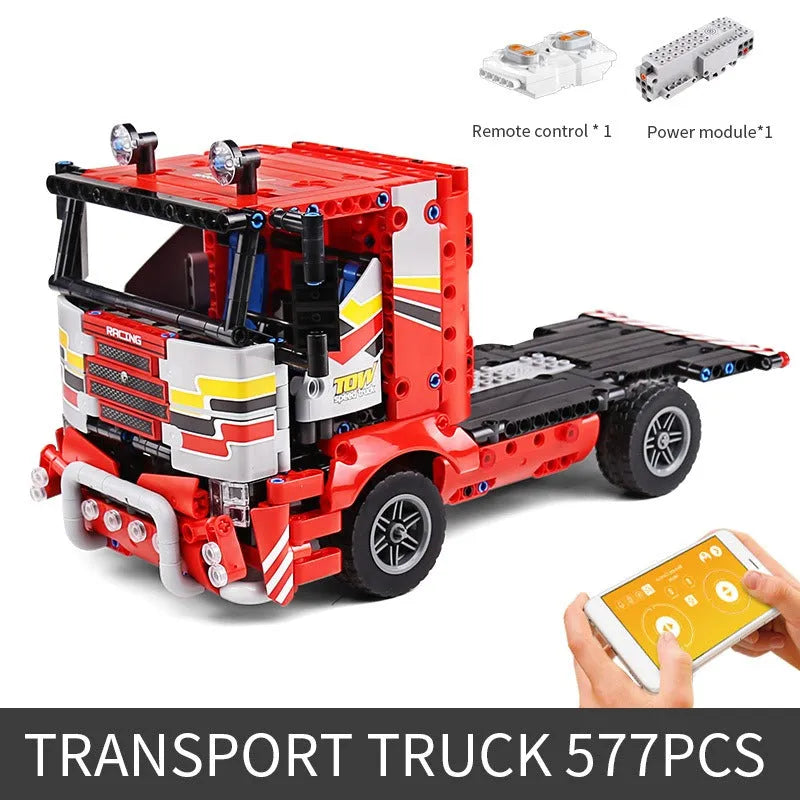 Building Blocks Tech MOC RC Motorized Transport Truck Bricks Toy 15003 - 1