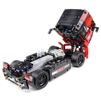 Thumbnail for Building Blocks Tech MOC RC Motorized Transport Truck Bricks Toy 15003 - 2