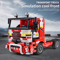 Thumbnail for Building Blocks Tech MOC RC Motorized Transport Truck Bricks Toy 15003 - 7