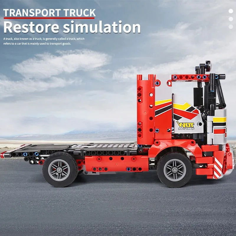 Building Blocks Tech MOC RC Motorized Transport Truck Bricks Toy 15003 - 8