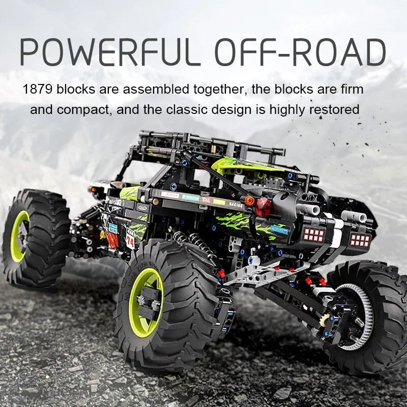 Building Blocks Tech MOC RC Off - Road 4WD Buggy Truck Bricks Toys 18002 - 12