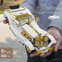 Thumbnail for Building Blocks Tech MOC Retro K500 Classic Vintage Car Bricks Toy 10003 - 6