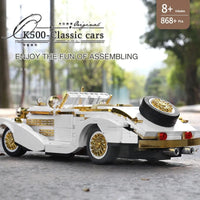 Thumbnail for Building Blocks Tech MOC Retro K500 Classic Vintage Car Bricks Toy 10003 - 5