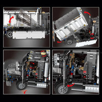 Thumbnail for Building Blocks Tech MOC Snowplow MACK Granite Truck Bricks Toy 13166 - 10
