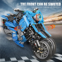 Thumbnail for Building Blocks Tech MOC Sport Concept Fly Motorcycle Bricks Toys 23009 - 5