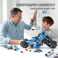 Thumbnail for Building Blocks Tech MOC Sport Concept Fly Motorcycle Bricks Toys 23009 - 6