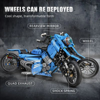 Thumbnail for Building Blocks Tech MOC Sport Concept Fly Motorcycle Bricks Toys 23009 - 4