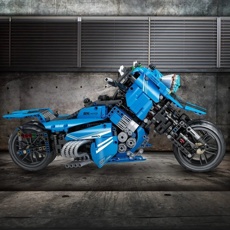 Building Blocks Tech MOC Sport Concept Fly Motorcycle Bricks Toys 23009 - 8