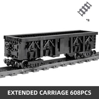 Thumbnail for Building Blocks Tech MOC Train Car C70 Extended Carriage Bricks Toy - 1