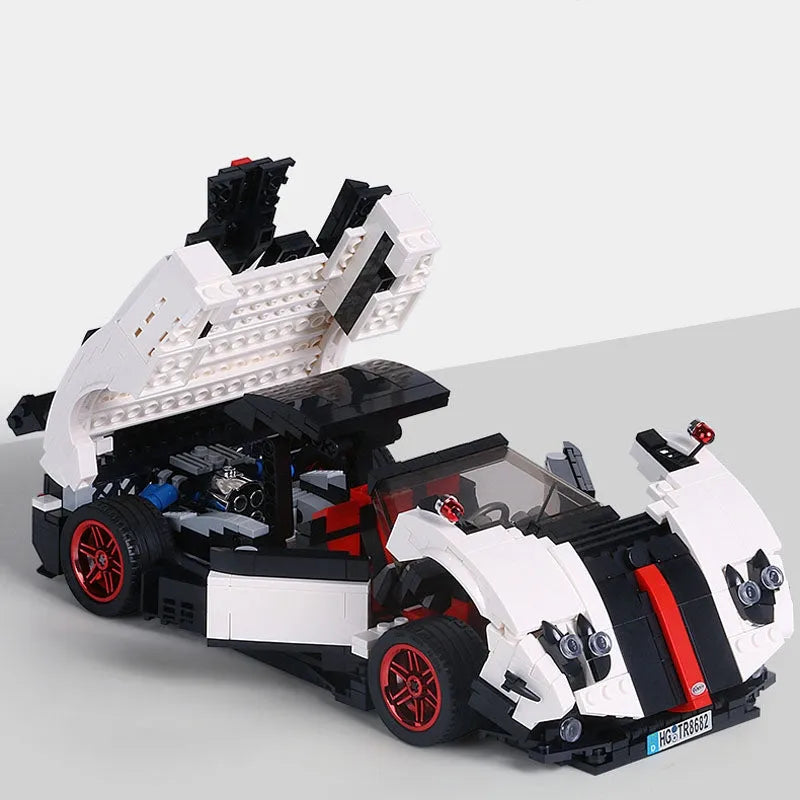 Building Blocks Tech MOC Zonda Cinque Roadster Racing Car Bricks Toy 13105 - 4