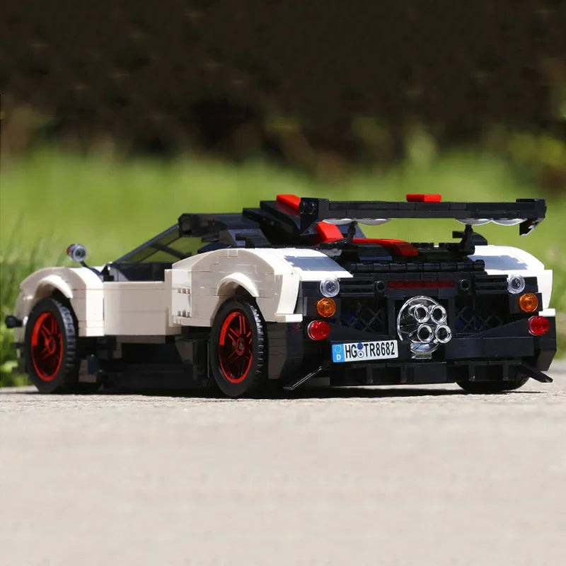 Building Blocks Tech MOC Zonda Cinque Roadster Racing Car Bricks Toy 13105 - 8