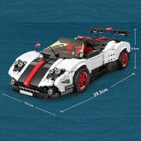 Thumbnail for Building Blocks Tech MOC Zonda Cinque Roadster Racing Car Bricks Toy 13105 - 5