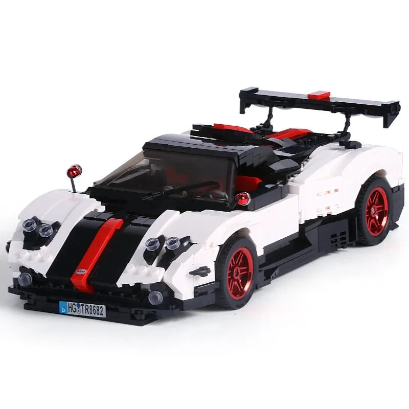 Building Blocks Tech MOC Zonda Cinque Roadster Racing Car Bricks Toy 13105 - 3
