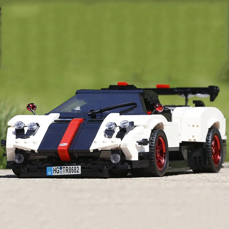 Building Blocks Tech MOC Zonda Cinque Roadster Racing Car Bricks Toy 13105 - 7