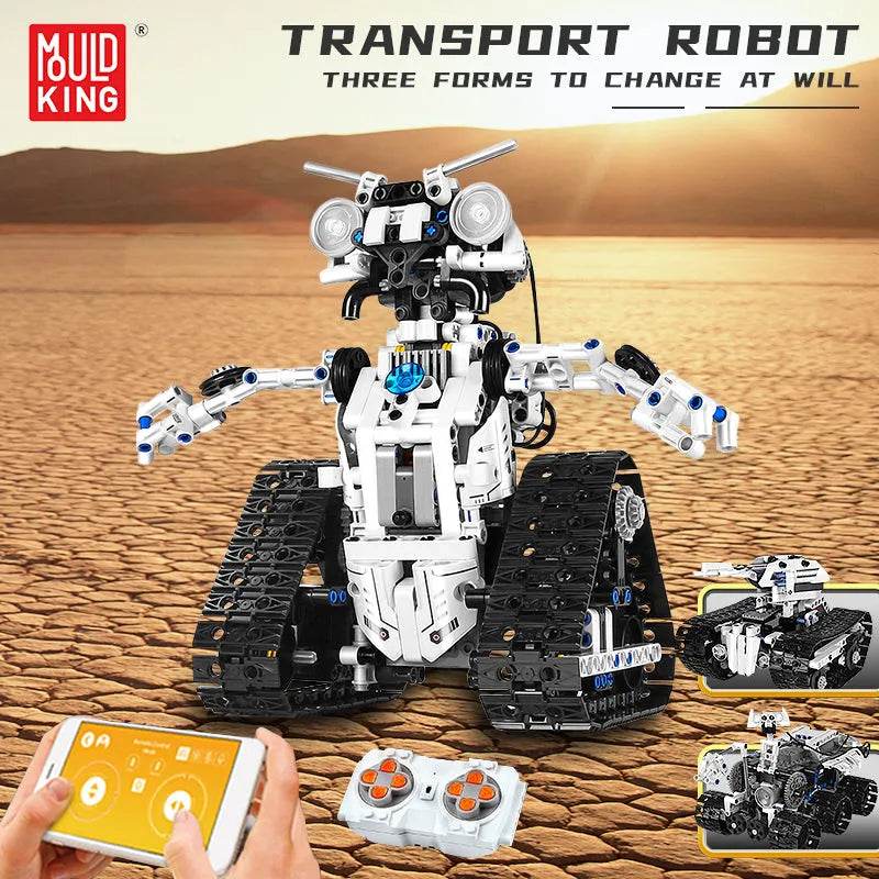 Building Blocks Tech Motorized APP RC Transport Robot Bricks Toy 15046 Construction Set Toys - 4