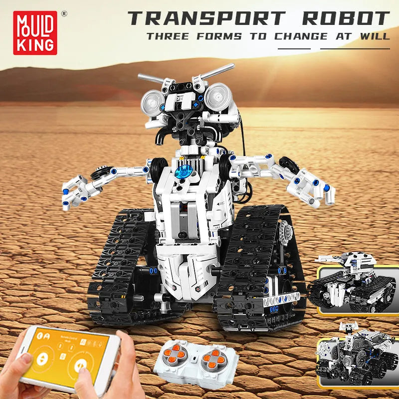 Building Blocks Tech Motorized APP RC Transport Robot Bricks Toy 15046 - 4