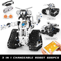 Thumbnail for Building Blocks Tech Motorized APP RC Transport Robot Bricks Toy 15046 Construction Set Toys - 2
