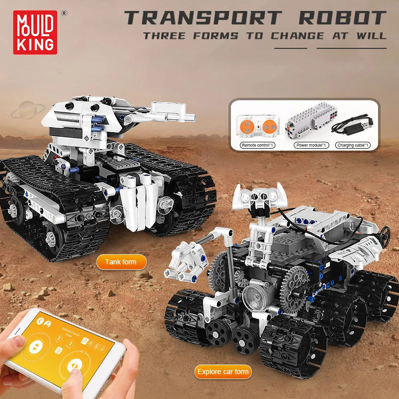 Building Blocks Tech Motorized APP RC Transport Robot Bricks Toy 15046 Construction Set Toys - 6