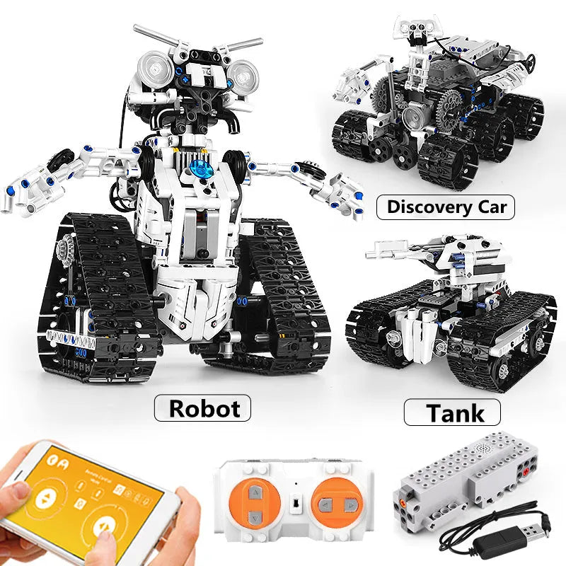 Building Blocks Tech Motorized APP RC Transport Robot Bricks Toy 15046 Construction Set Toys - 3