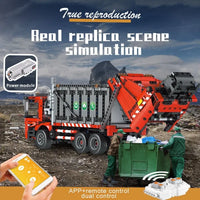 Thumbnail for Building Blocks Tech RC APP City Garbage Truck Bricks Toy MOC 15019 Construction Set Toys - 10