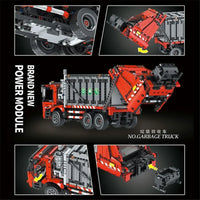 Thumbnail for Building Blocks Tech RC APP City Garbage Truck Bricks Toy MOC 15019 - 4