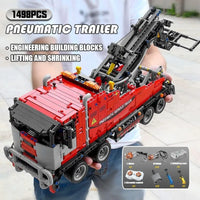 Thumbnail for Building Blocks Tech RC APP Pneumatic City Service Truck Bricks Toy 19001 - 7