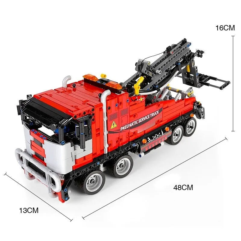 Building Blocks Tech RC APP Pneumatic City Service Truck Bricks Toy 19001 - 4