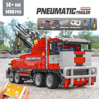 Thumbnail for Building Blocks Tech RC APP Pneumatic City Service Truck Bricks Toy 19001 - 9