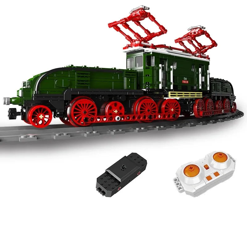 Building Blocks Tech RC Electric Crocodile Locomotive Train Bricks Toy - 1