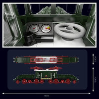 Thumbnail for Building Blocks Tech RC Electric Crocodile Locomotive Train Bricks Toy - 11