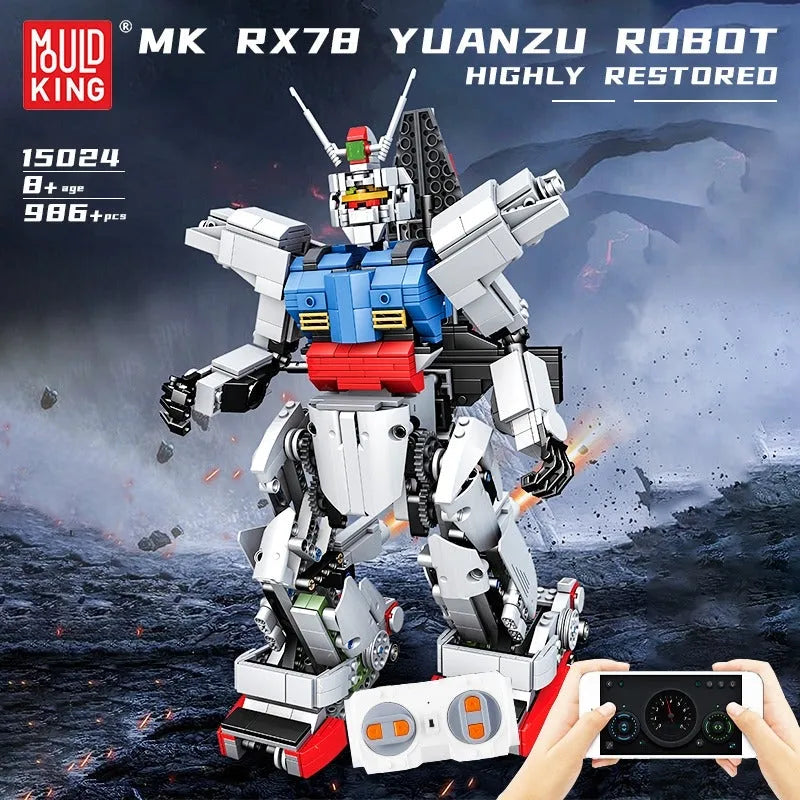 Building Blocks Tech RC MOC Motorized RX78 Robot Bricks Toys 15024 - 2